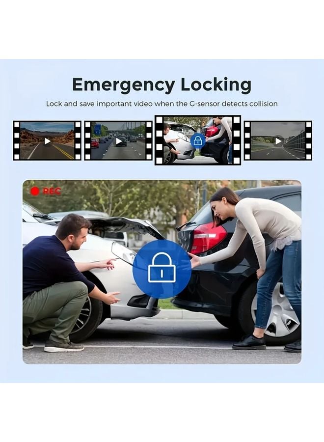 Y110A كاميرا داش للسيارة 360 درجة 4 قنوات أمامية 1080P خلفية يسار يمين 720P بطاقة 64 جيجابايت - Image 4